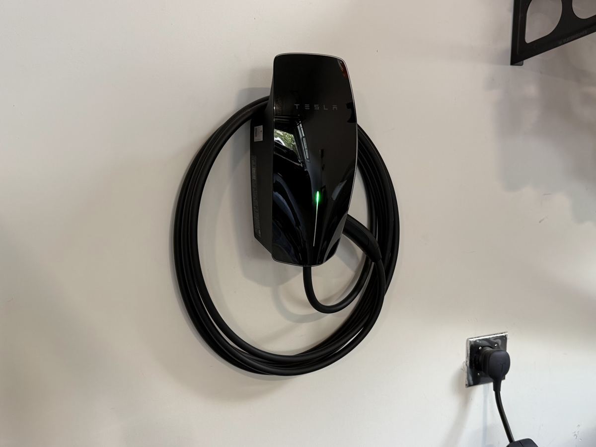Wall-mounted Level 2 EV charger